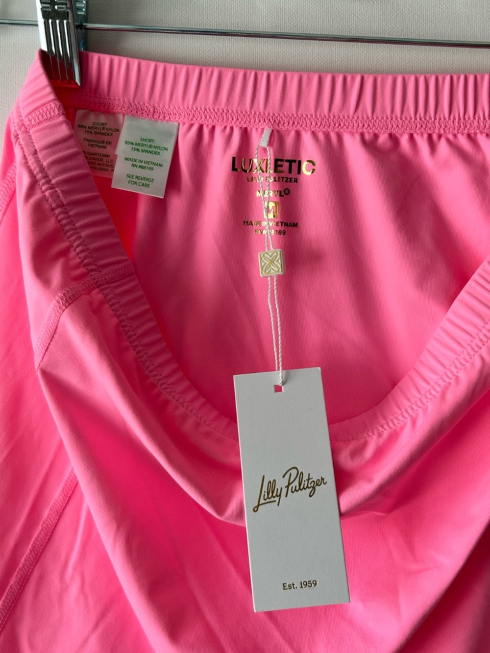 Lilly Pulitzer Women's Athletic Shorts - Neon Pink (G0134) - Picture 5 of 9